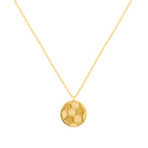 14K Yellow Gold Mini Soccer Ball Pendant Necklace, 16" To 18" Adjustable fine designer jewelry for men and women